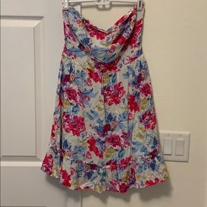 Floral Strapless dress